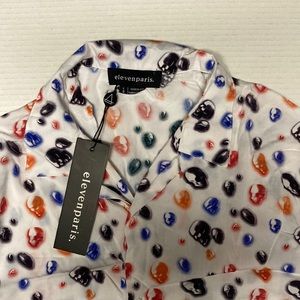 Elevenparis. Skull button down shirt